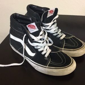 Black Vans Sk8 Hi Tops